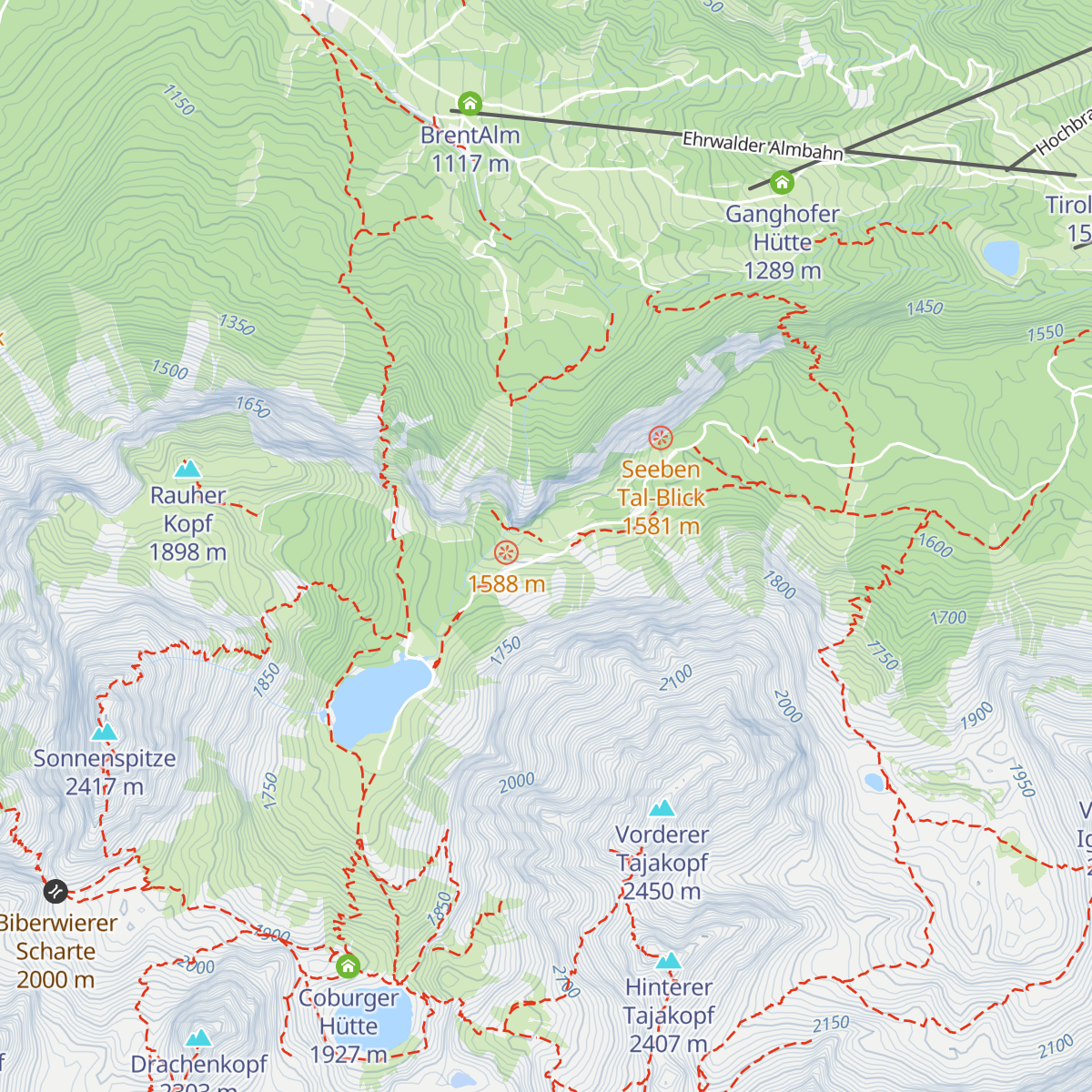 Seeben Alm map