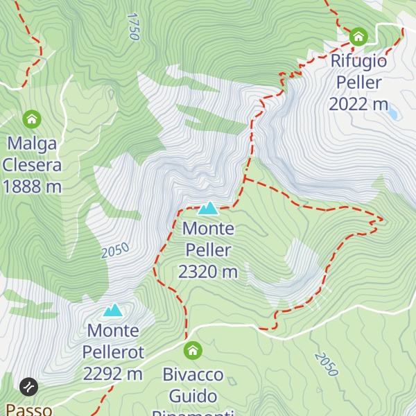 Map of Monte Peller