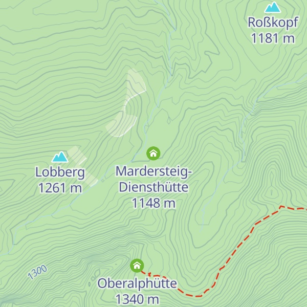 Map of Mardersteig-Diensthütte