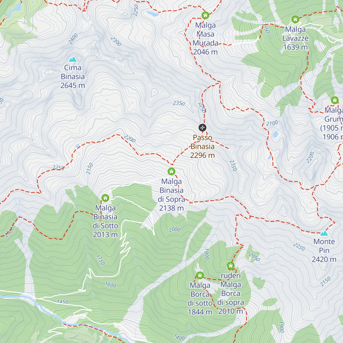 Malga Binasia di Sopra map