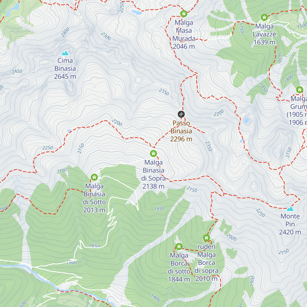 Malga Binasia di Sopra map