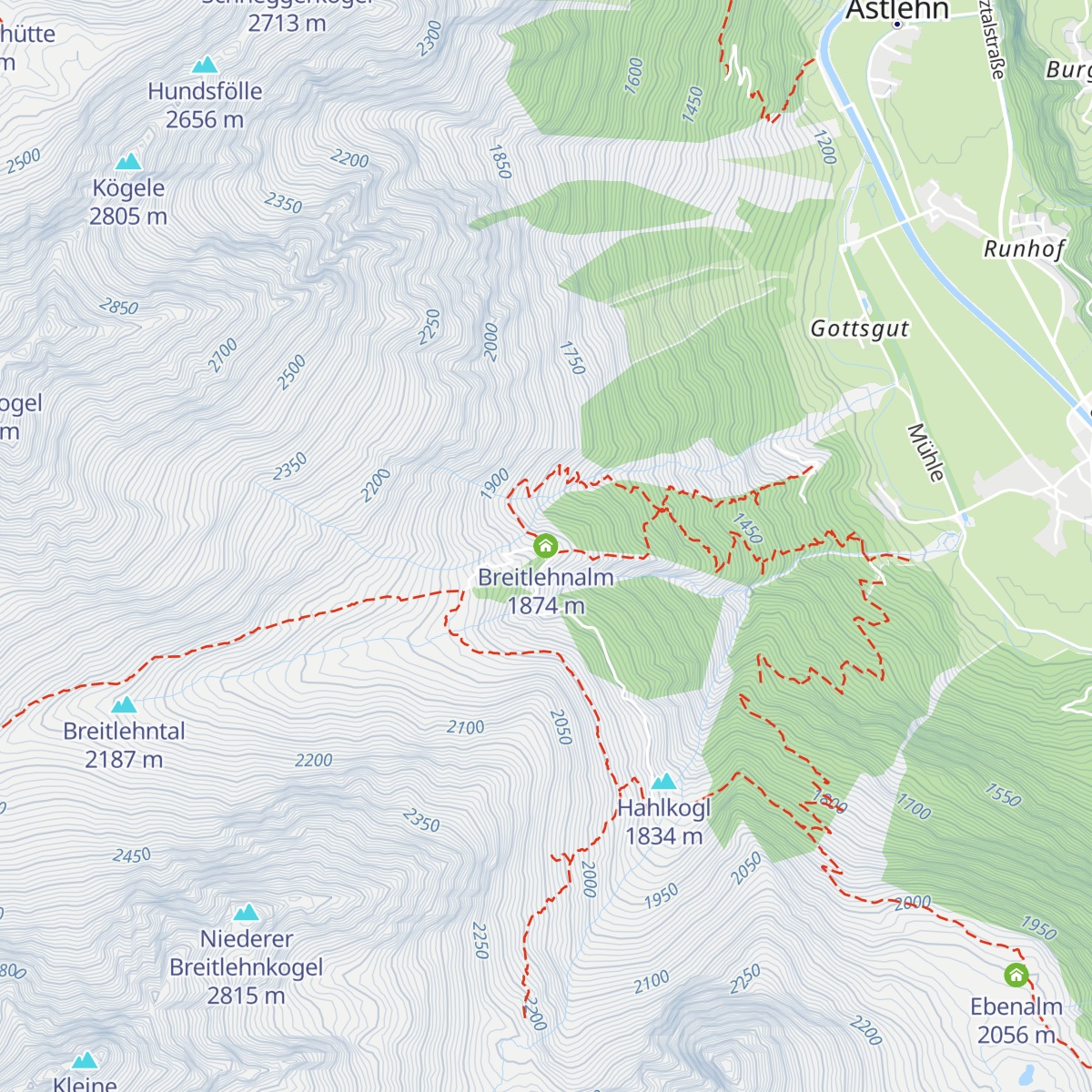 Breitlehnalm map
