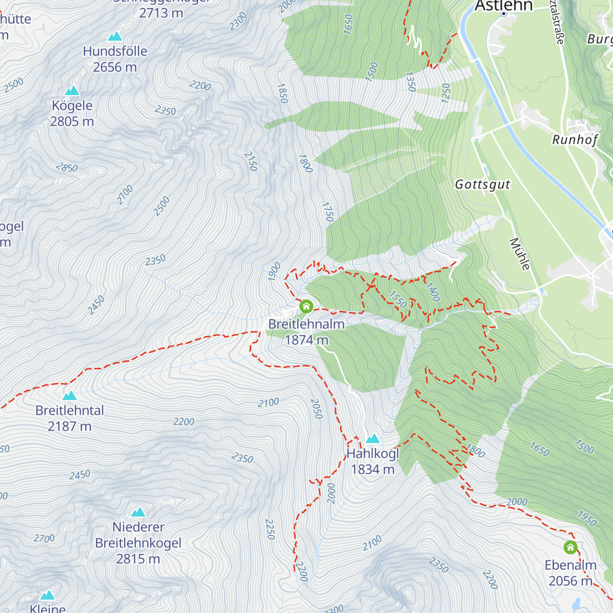 Breitlehnalm map