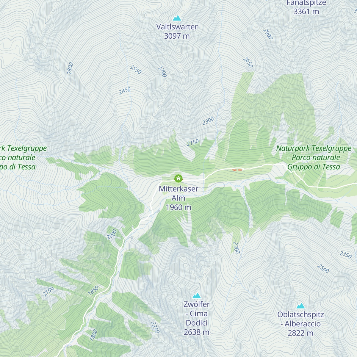Mitterkaser Alm map