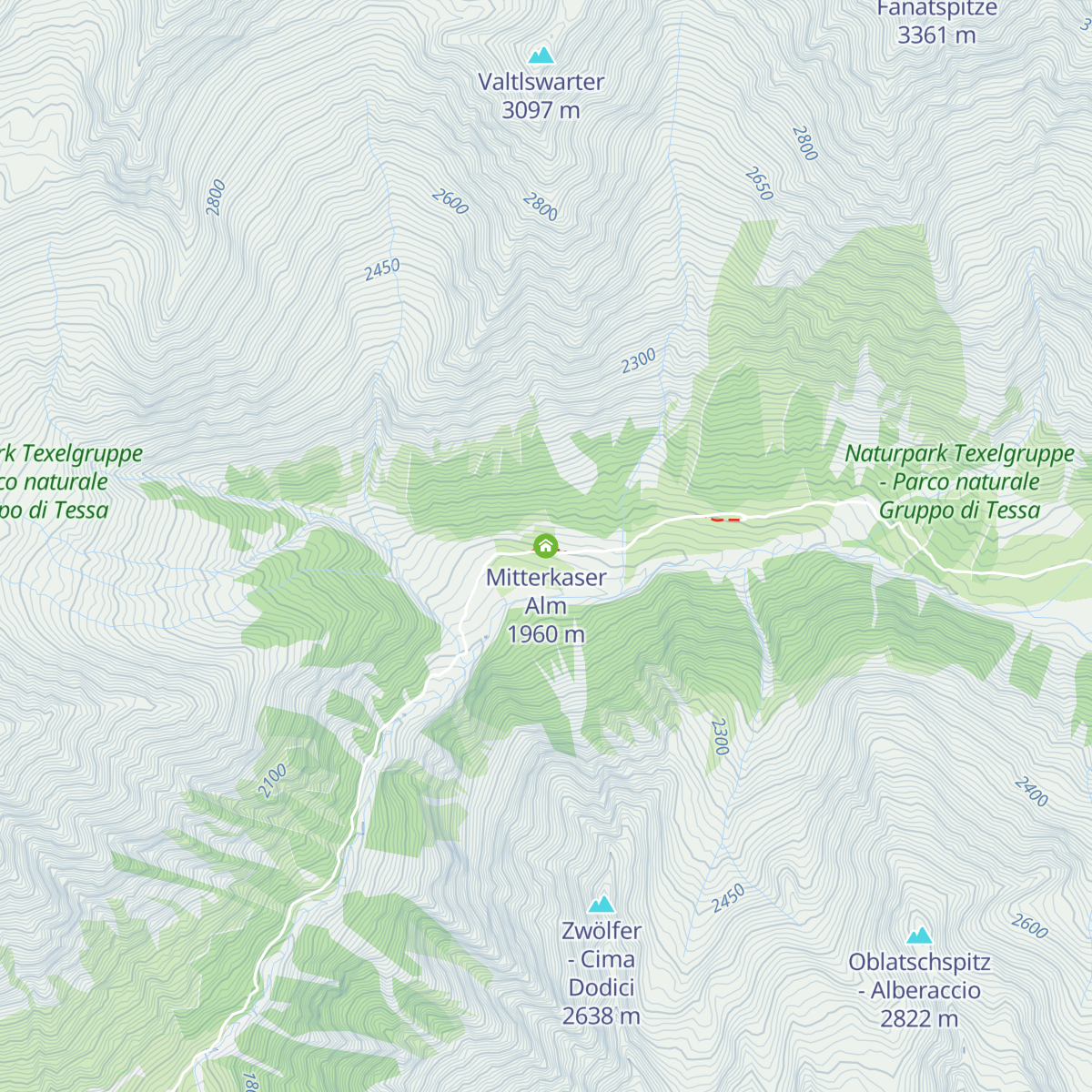 Mitterkaser Alm map