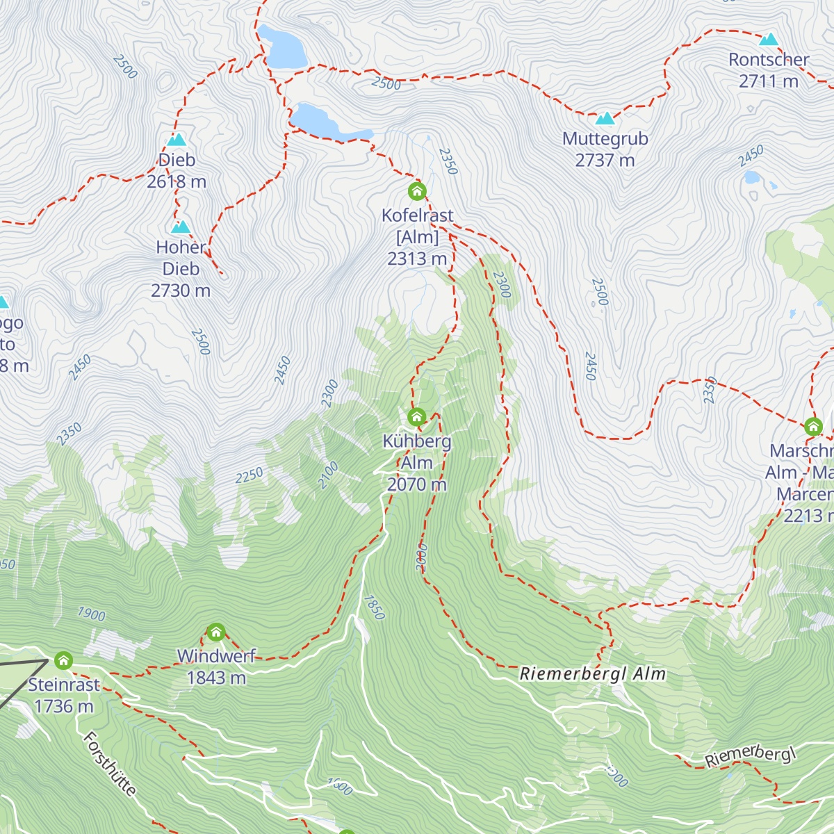 Kühberg Alm map