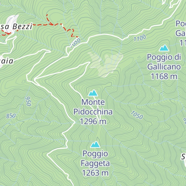 Map of Monte Pidocchina
