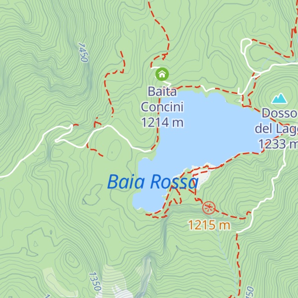 Map of Casa del Parco Lago Rosso