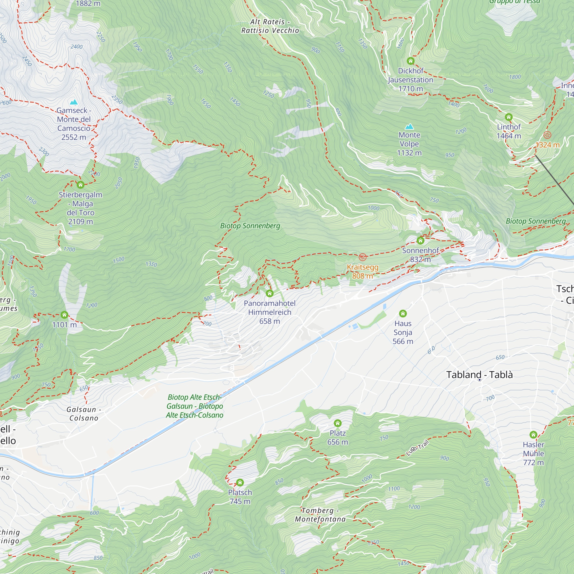 Falzrohr map