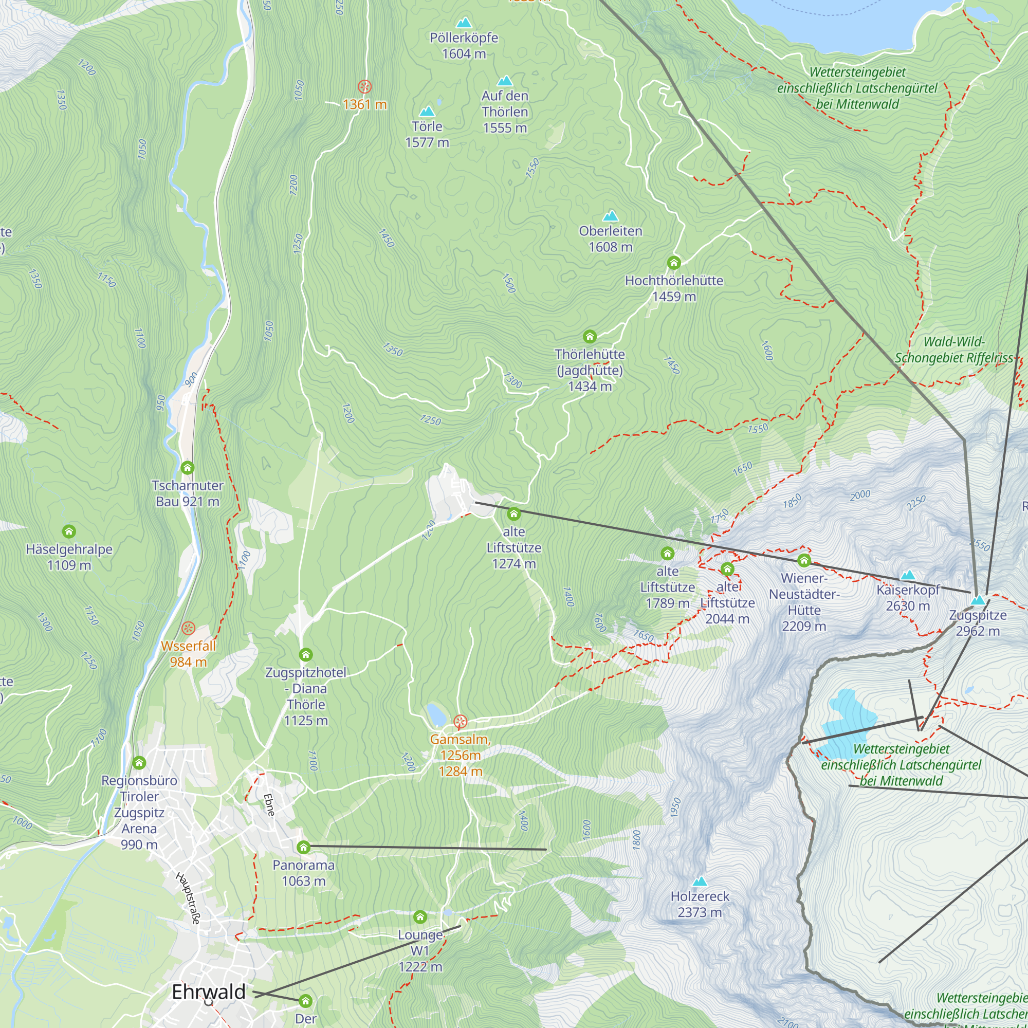 alte Liftstütze map