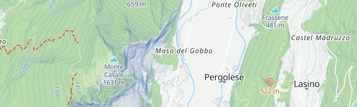 Map of the start of Fiume Sarca A1