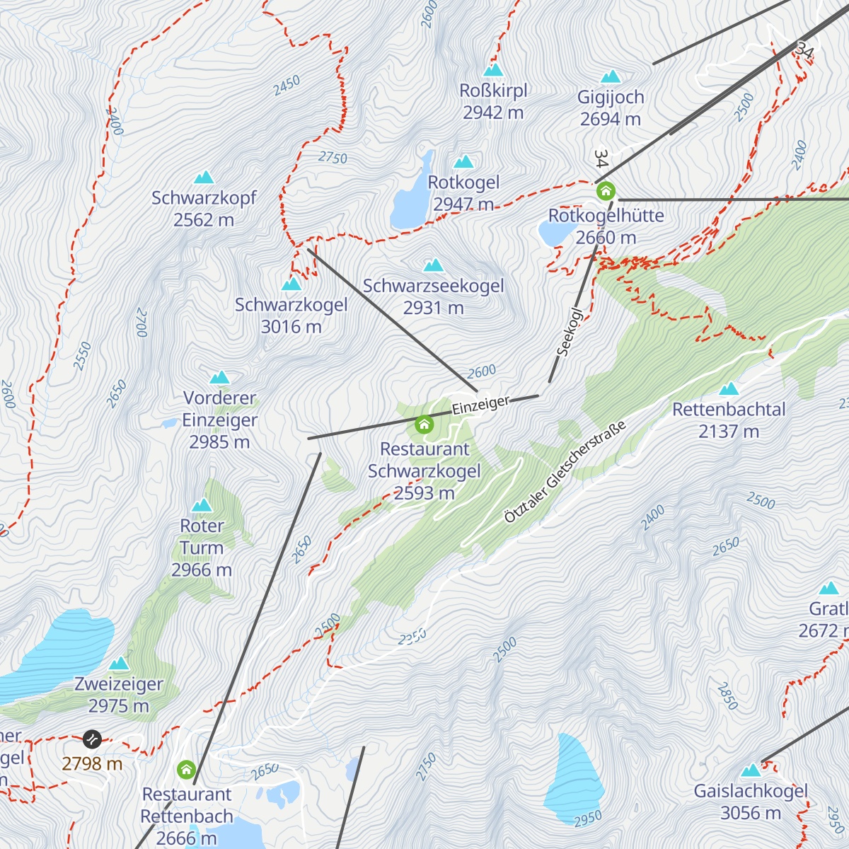 Restaurant Schwarzkogel map
