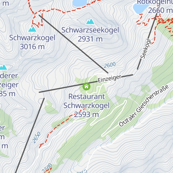 Map of Restaurant Schwarzkogel