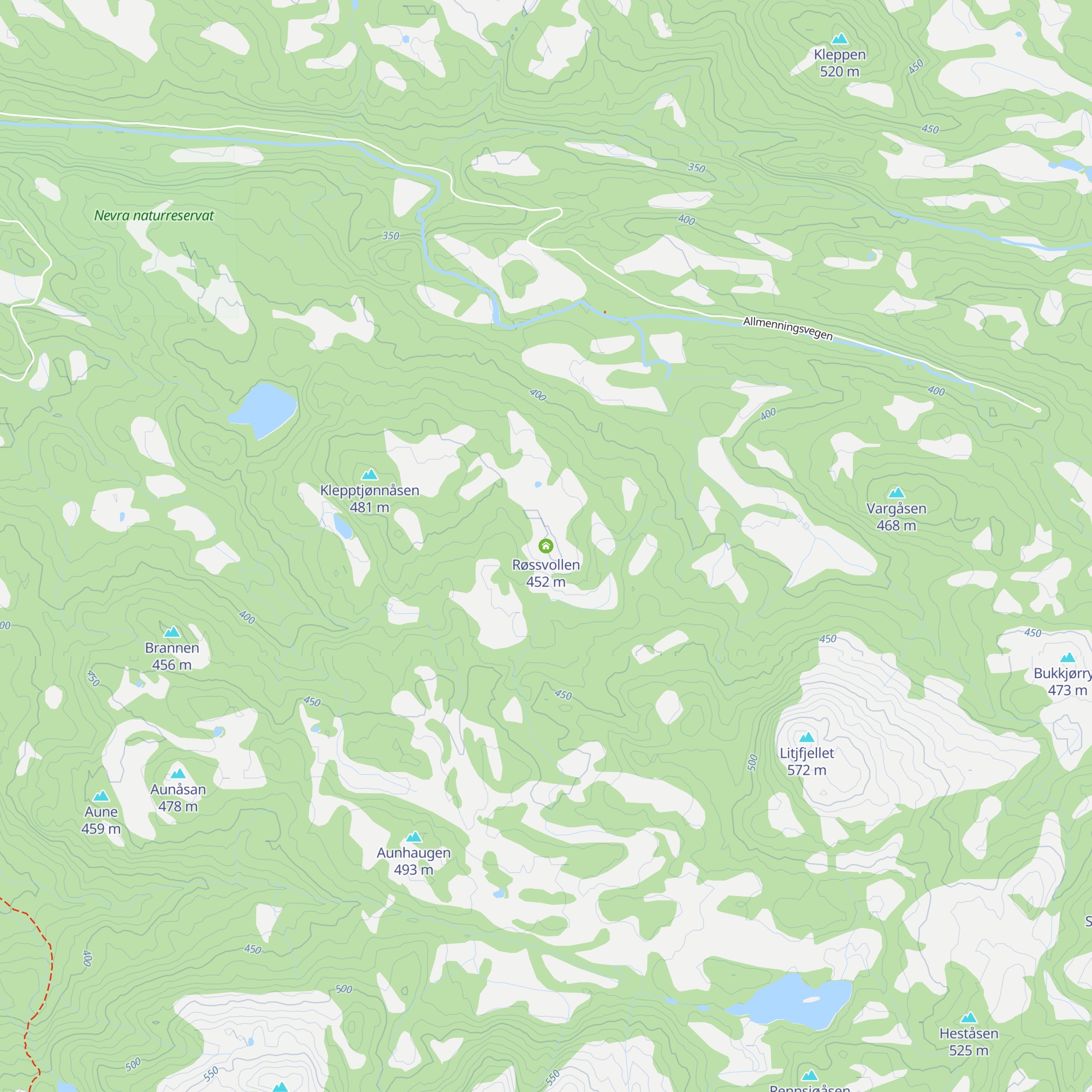 Røssvollen map