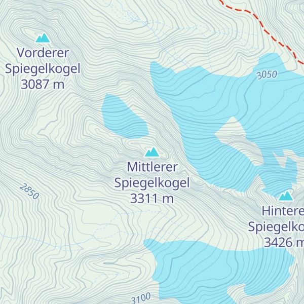 Map of Mittlerer Spiegelkogel
