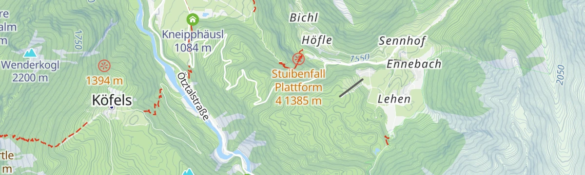 Map of the start of Wanderweg Panoramaparkplatz zum Wiesle - Niederthai