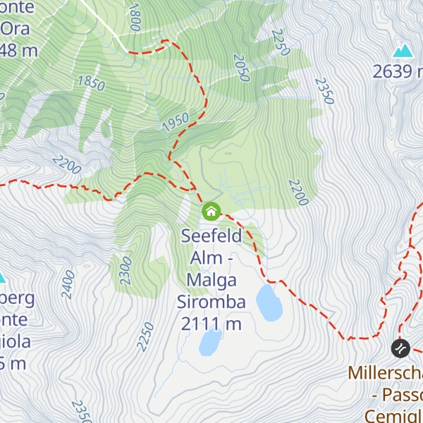 Map of Seefeld Alm - Malga Siromba