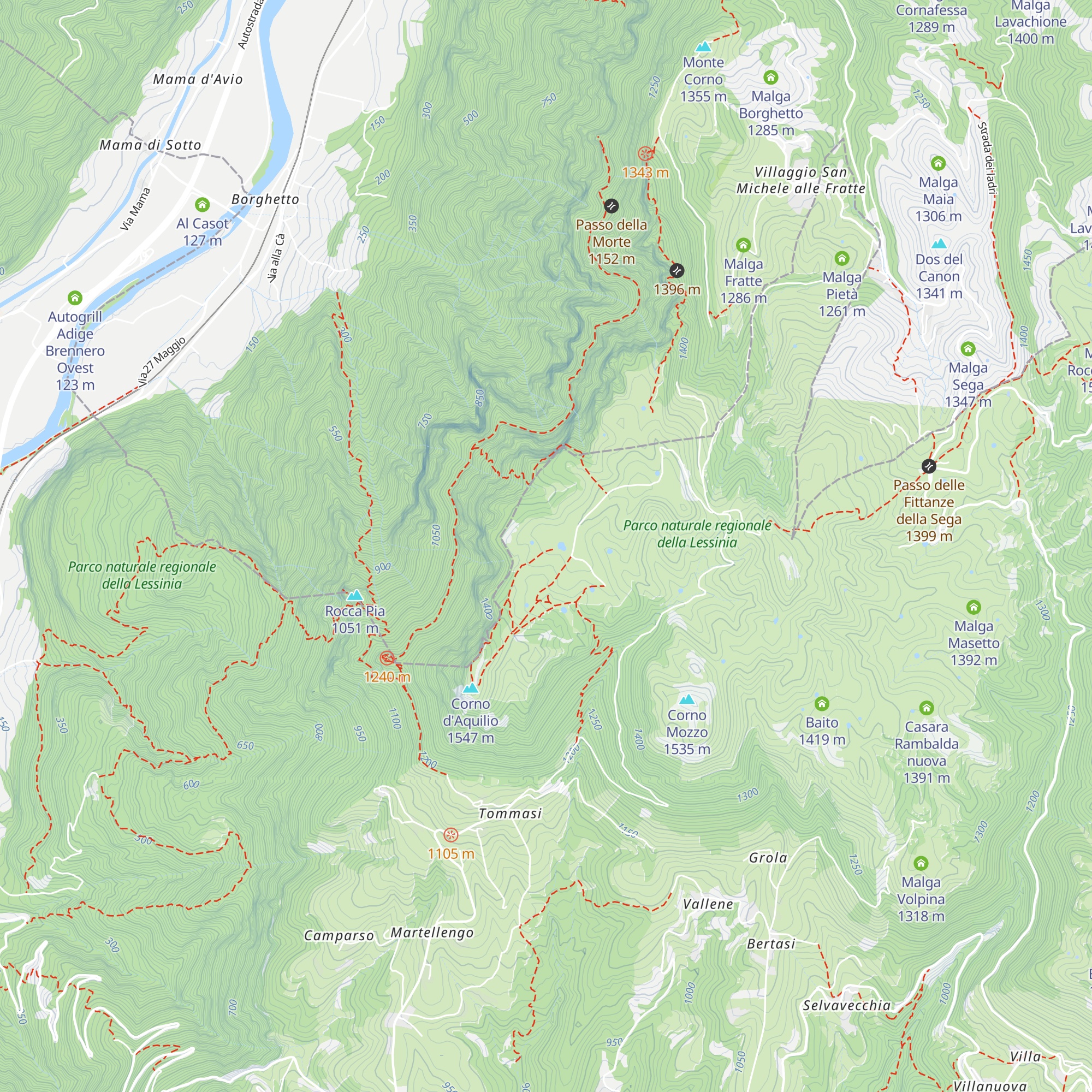 Malga Fanta map