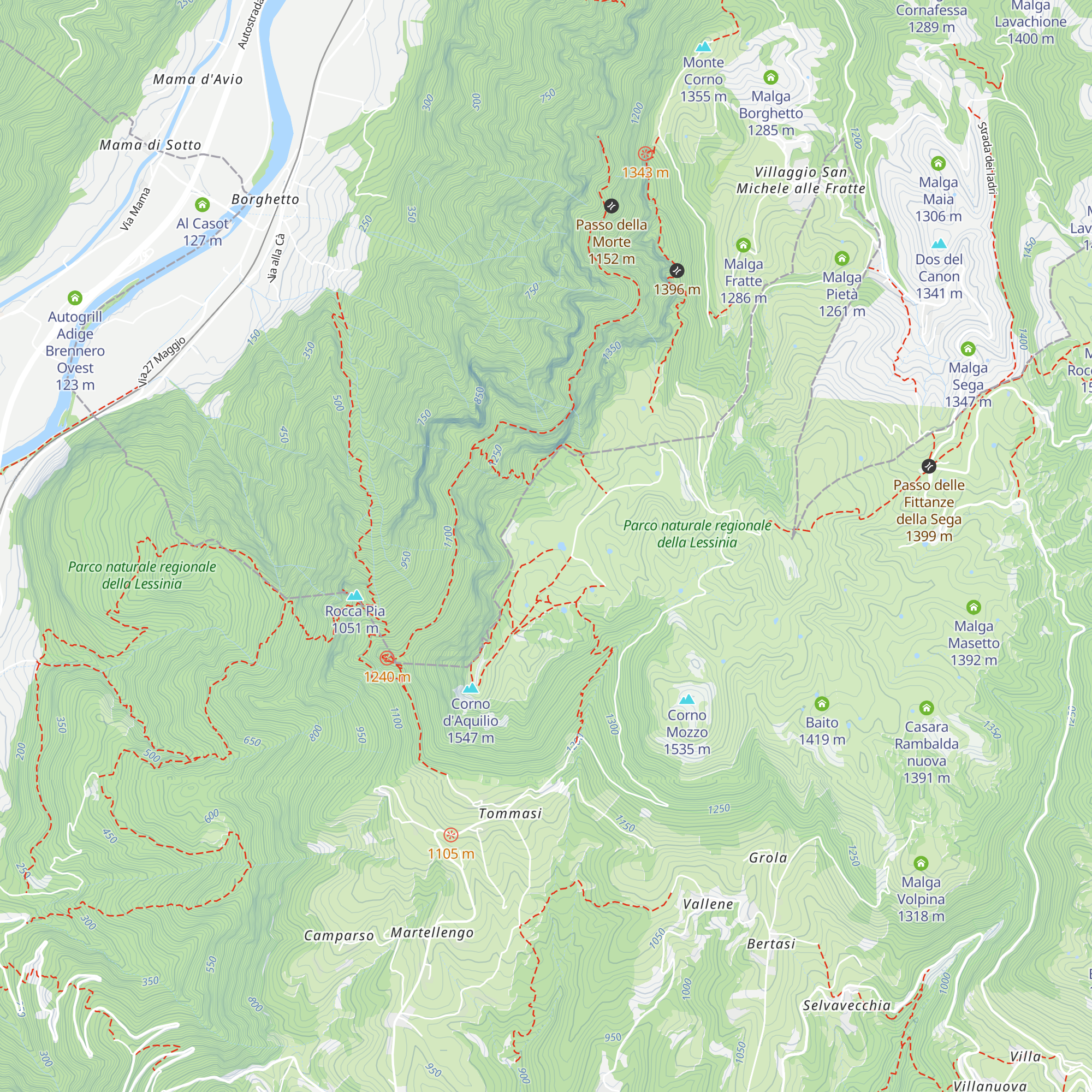 Malga Fanta map