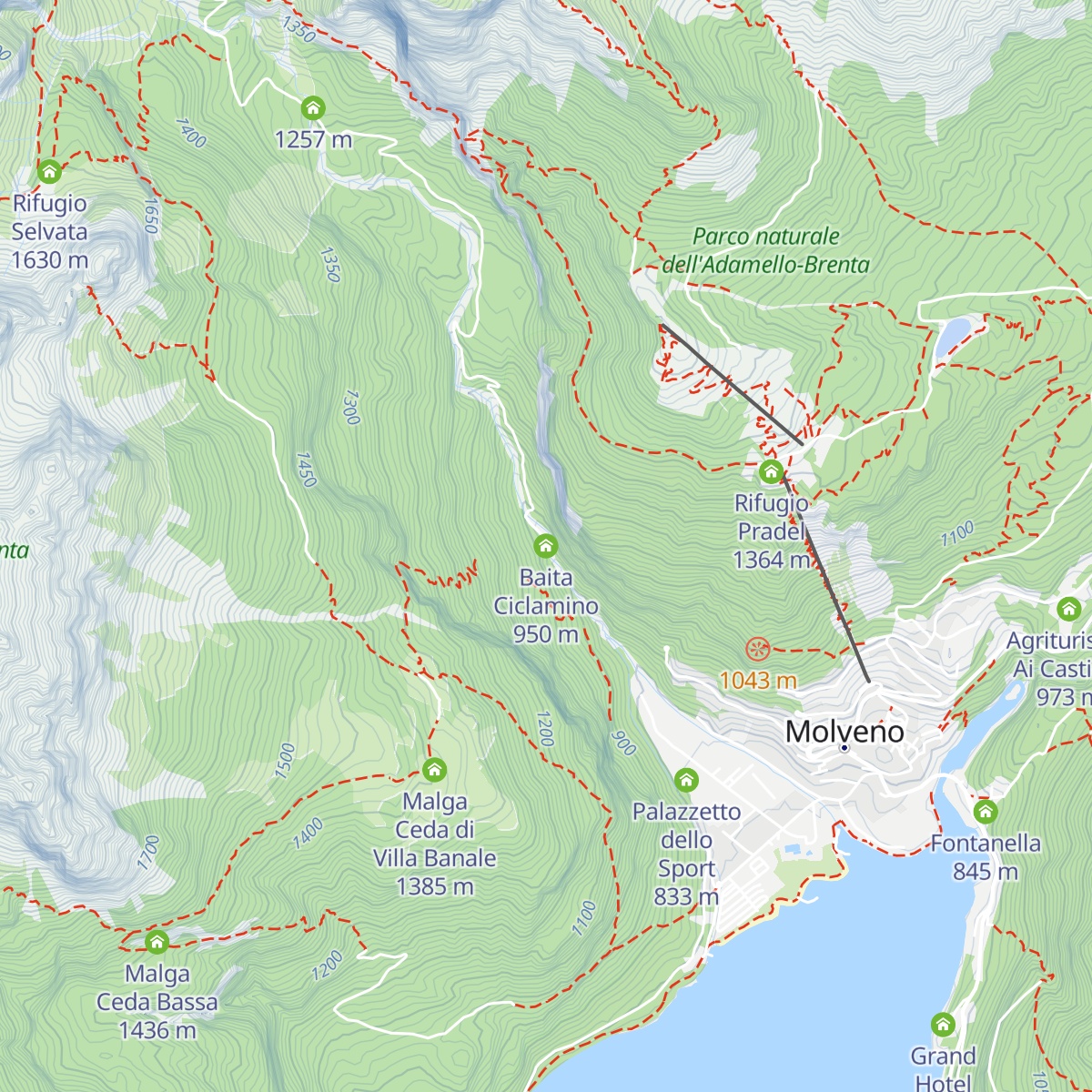 Baita Ciclamino map
