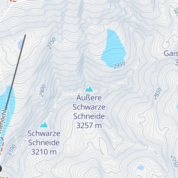 Map of Äußere Schwarze Schneide
