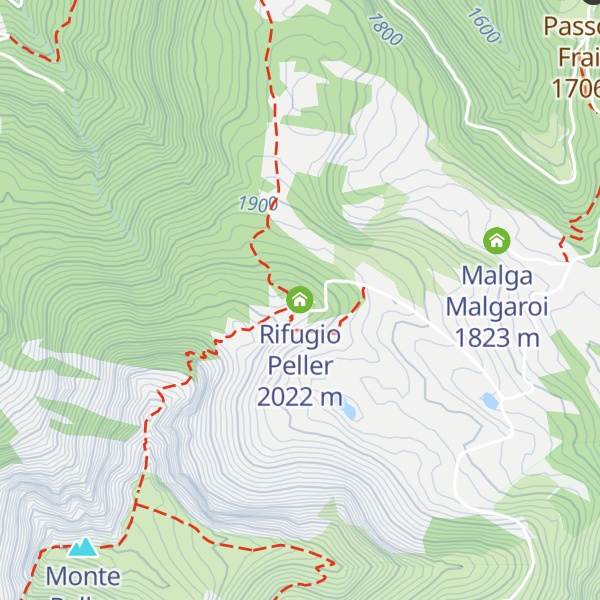 Map of Rifugio Peller