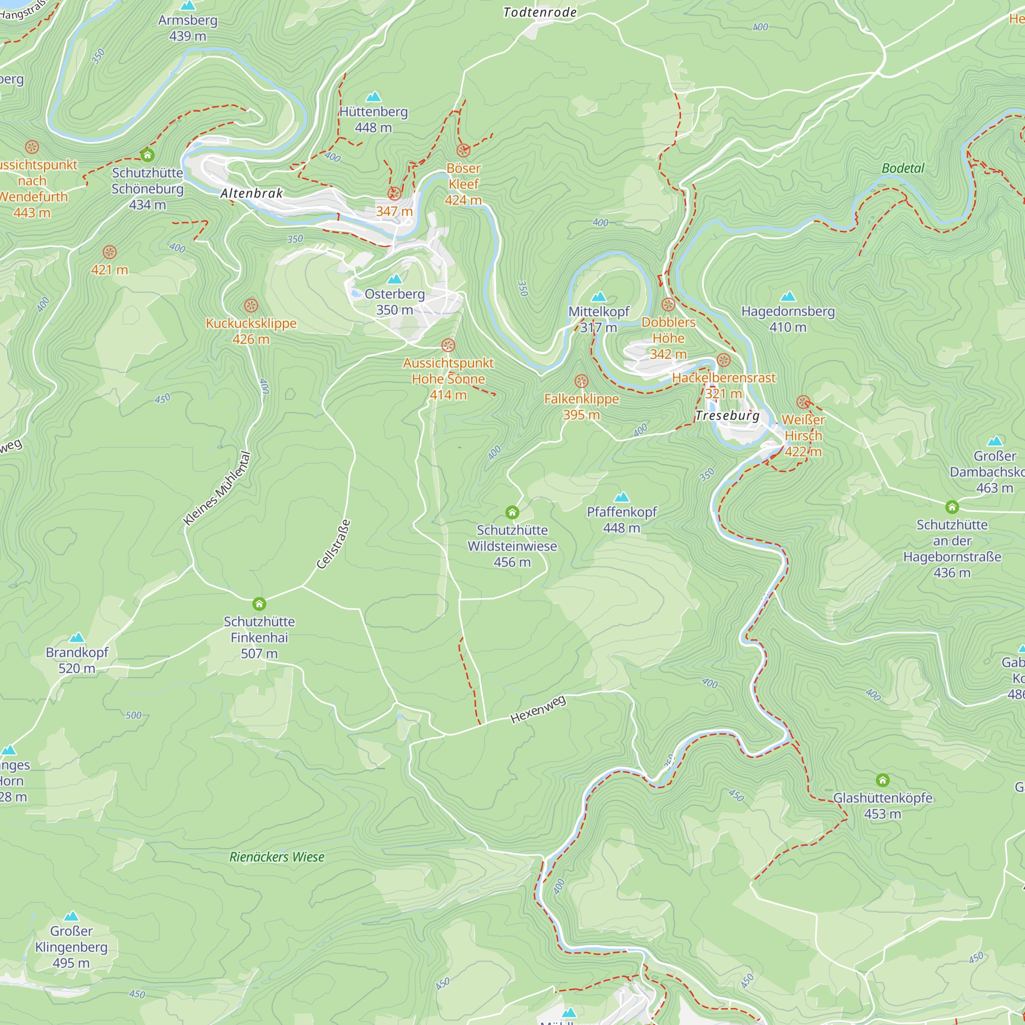 Schutzhütte Wildsteinwiese map