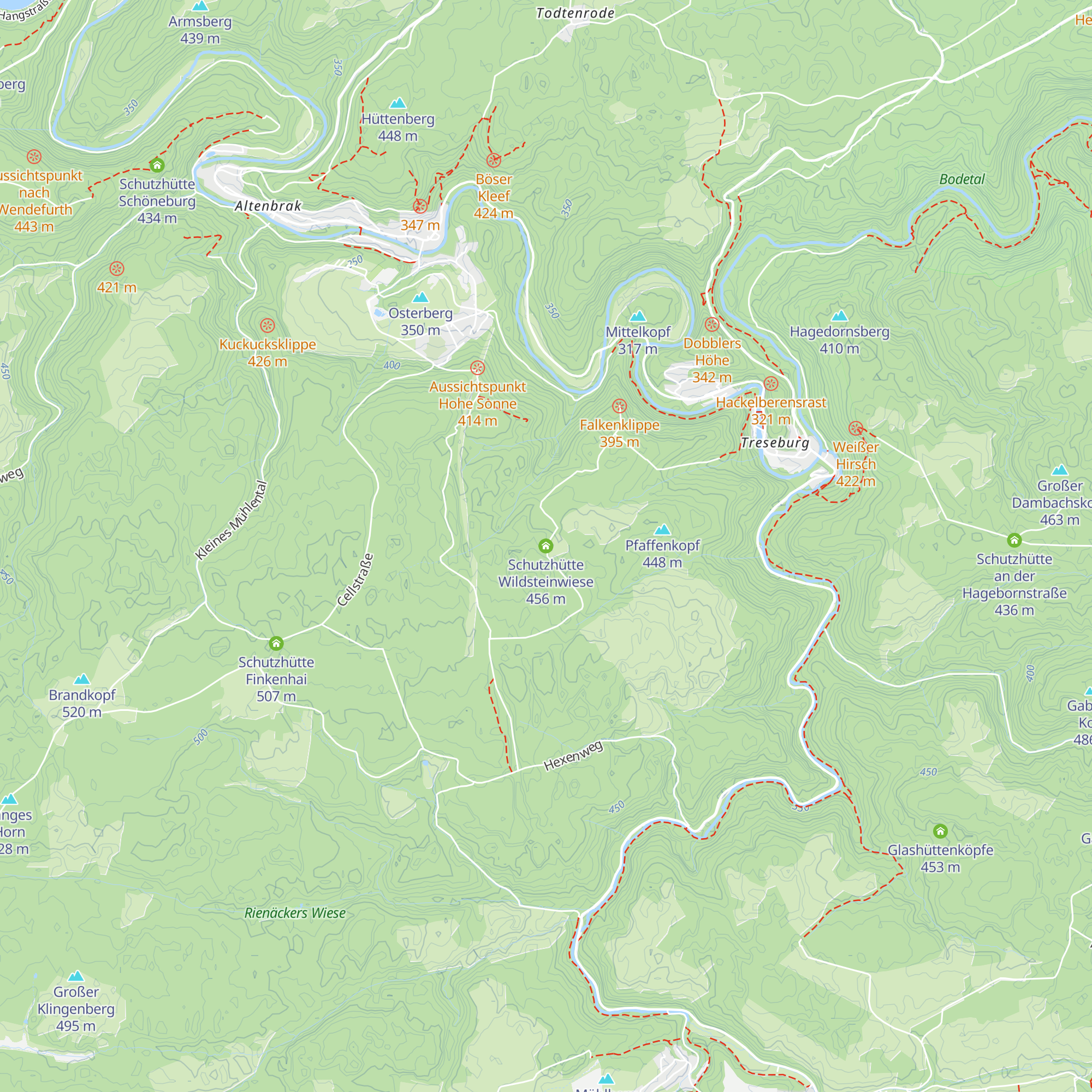 Schutzhütte Wildsteinwiese map