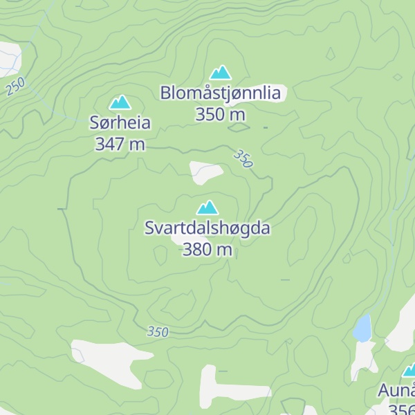 Map of Svartdalshøgda
