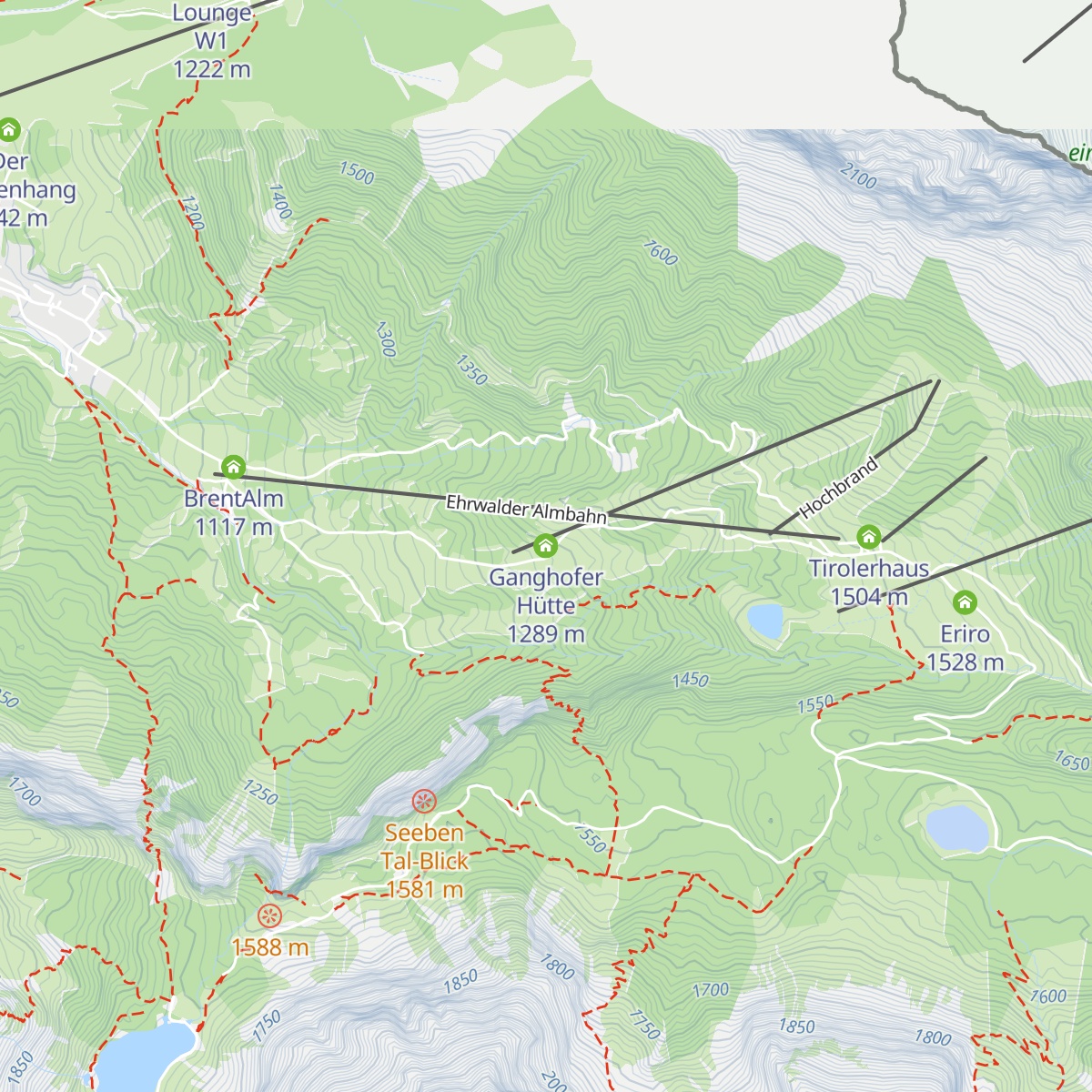 Ganghofer Hütte map
