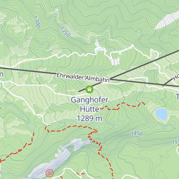 Map of Ganghofer Hütte