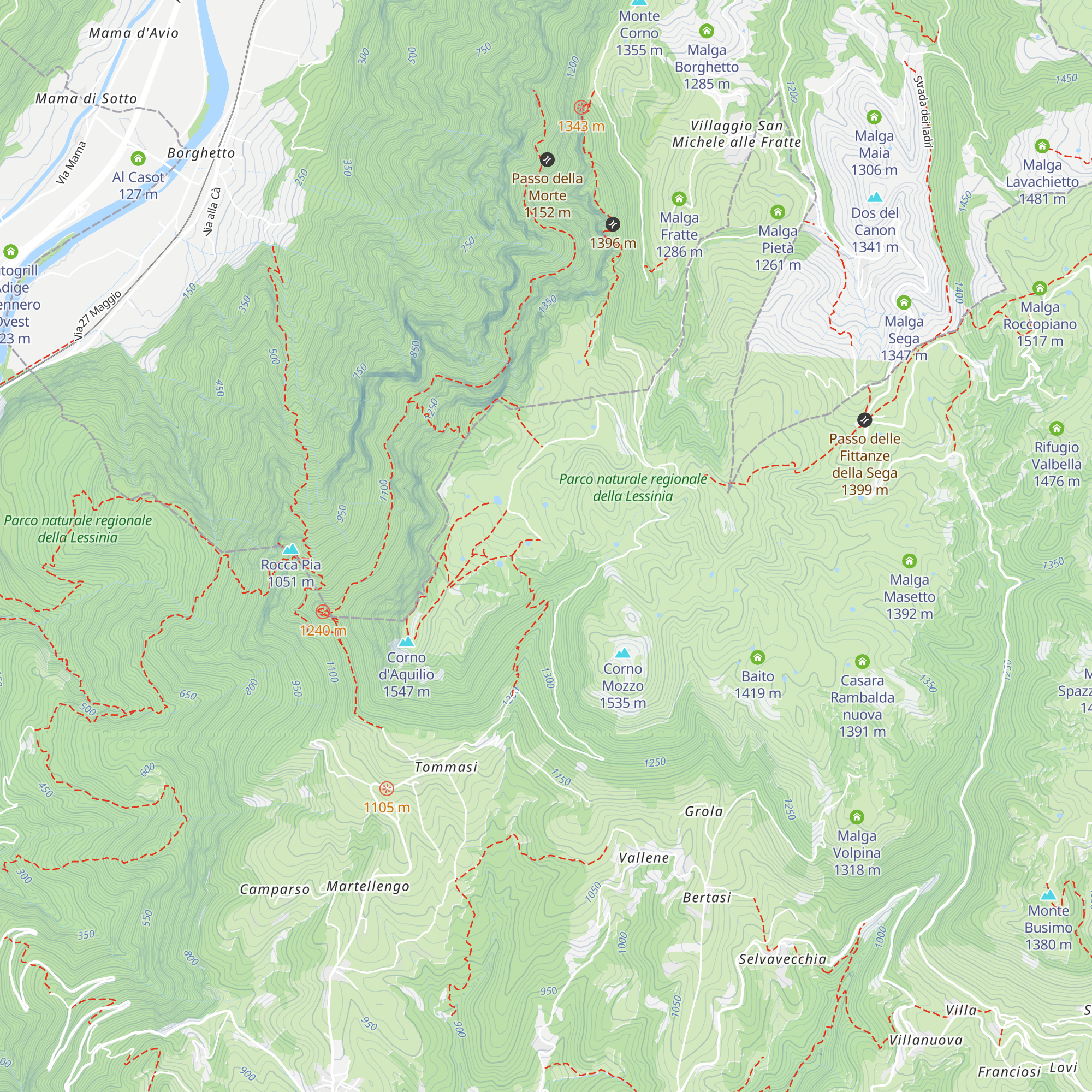 Malga Preta di sotto map
