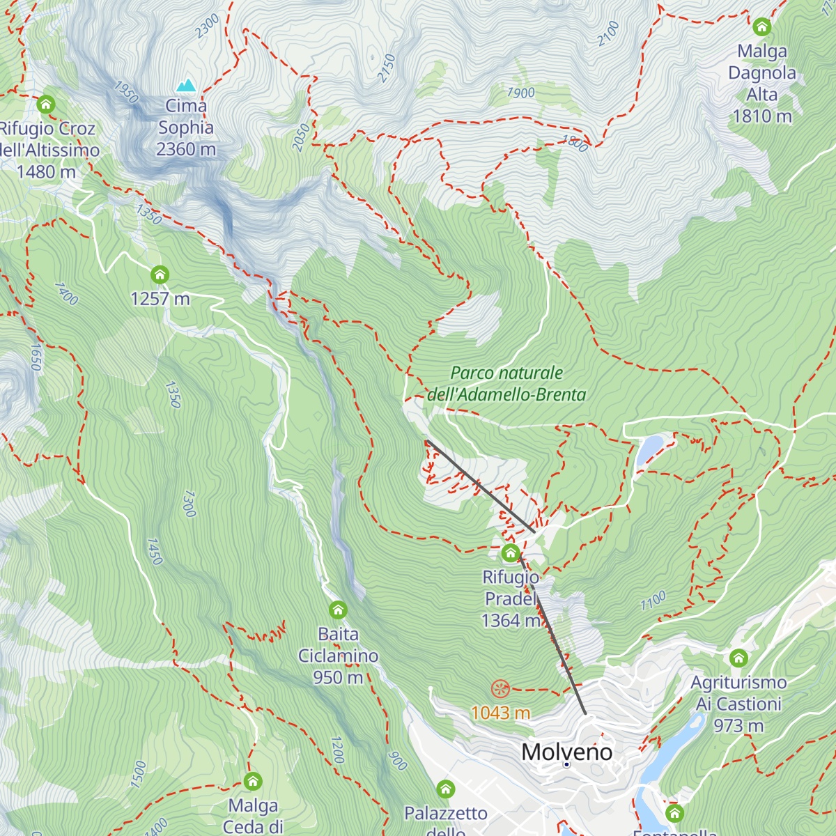 Rifugio La Montanara map