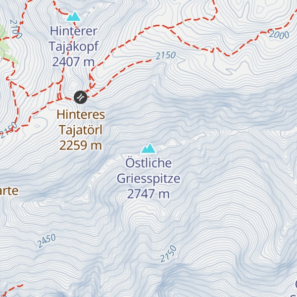 Map of Östliche Griesspitze