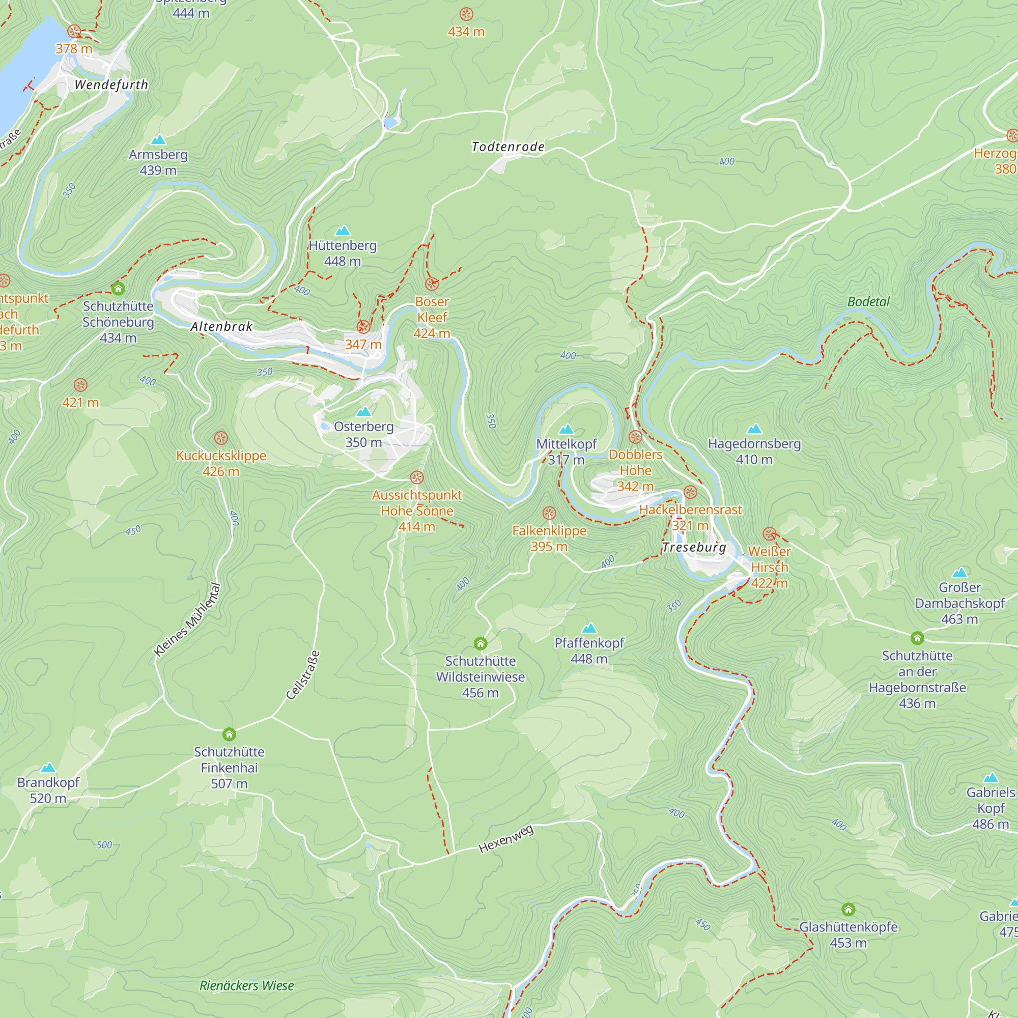 Hütte Schreckental map