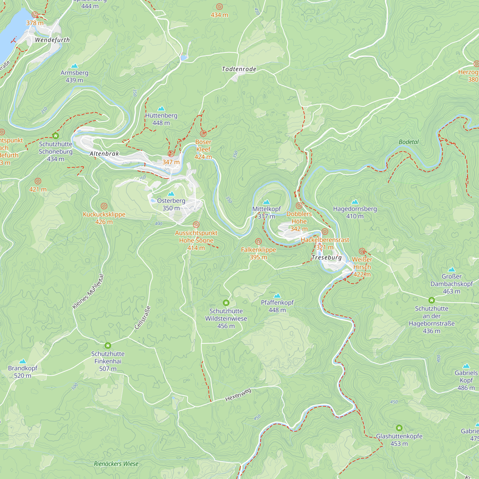 Hütte Schreckental map
