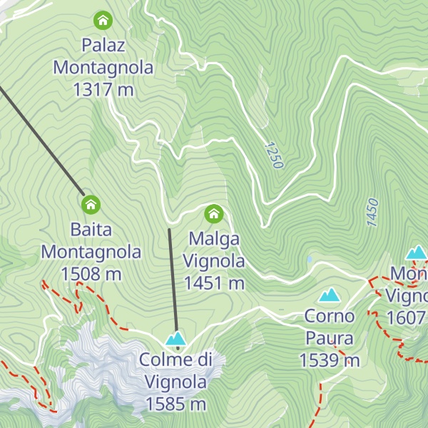Map of Malga Vignola