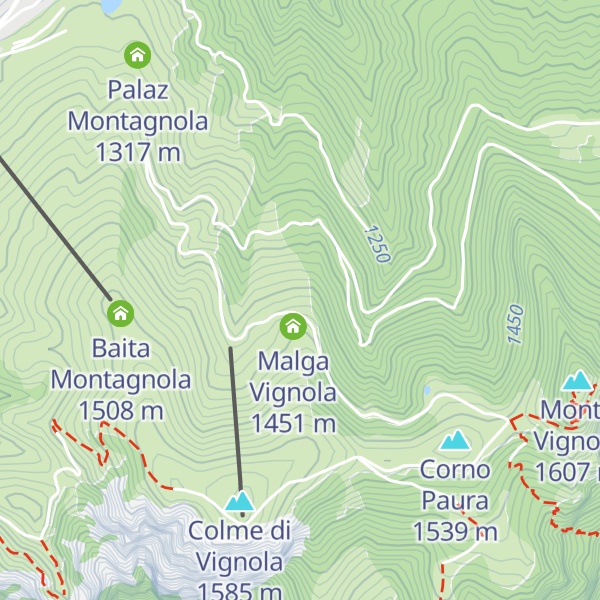 Map of Casera di Malga Vignola