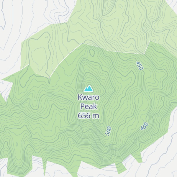 Map of Kwaro Peak