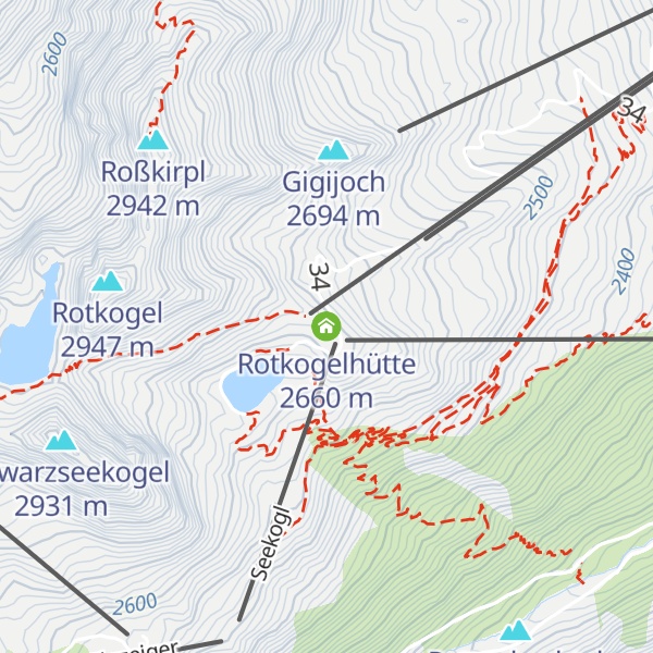 Map of Rotkogelhütte