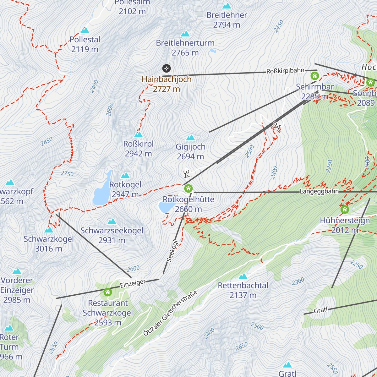Rotkogelhütte map