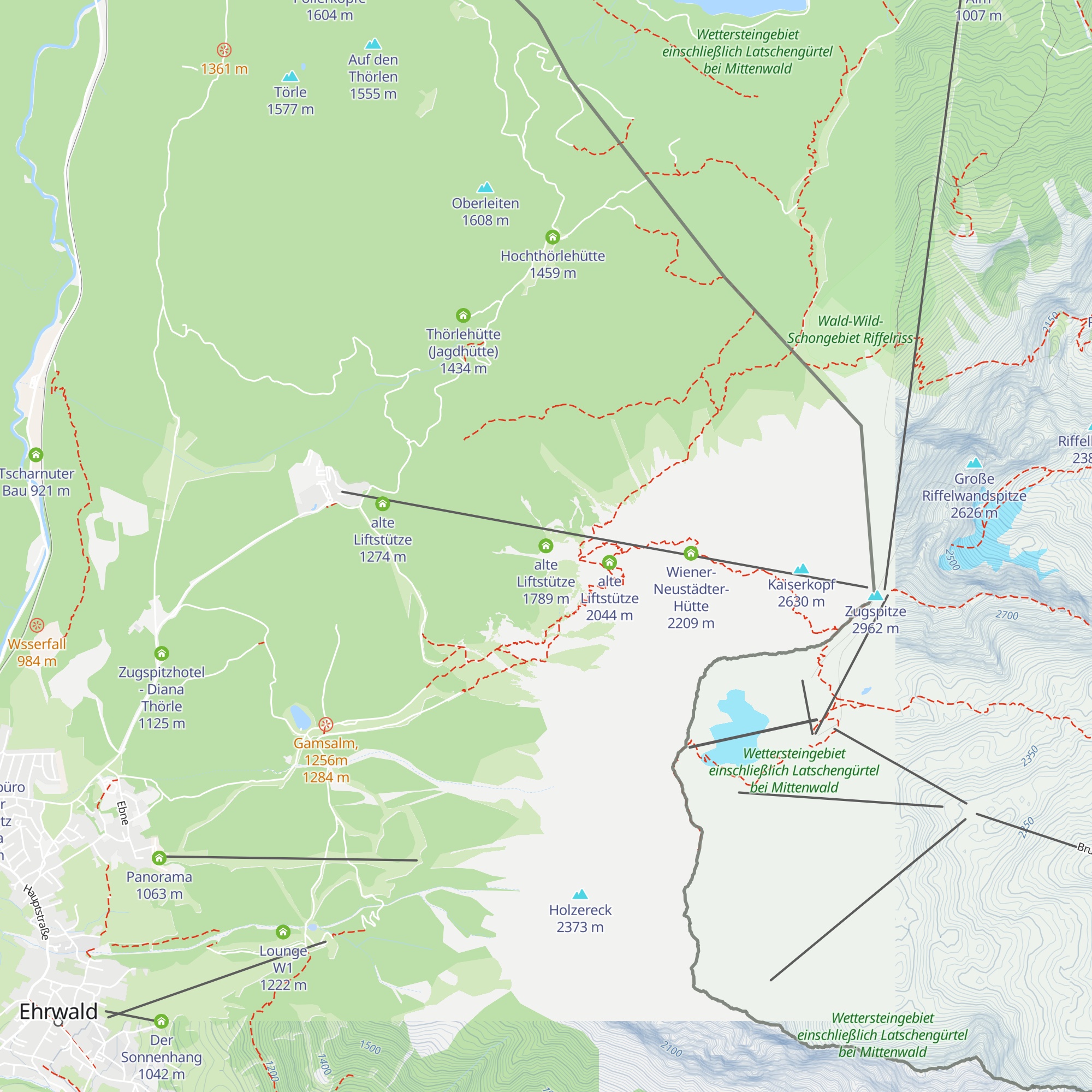 alte Liftstütze map