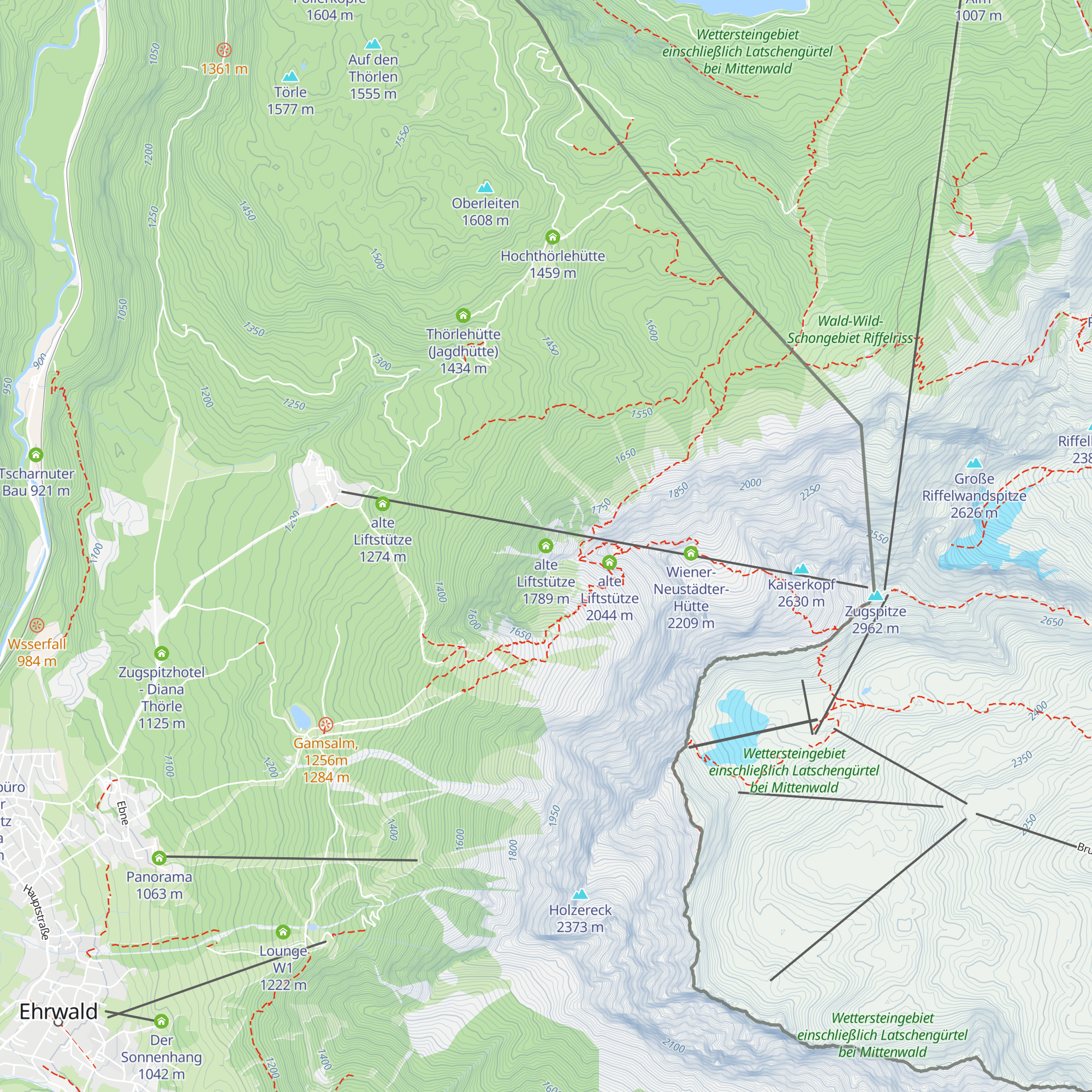 alte Liftstütze map