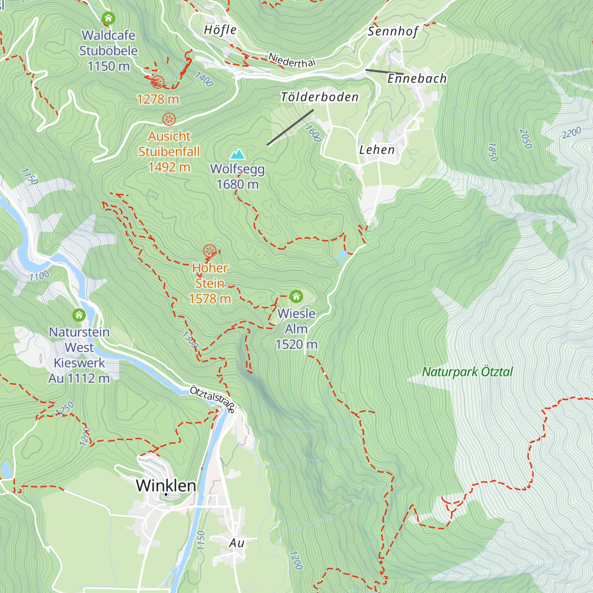 Wiesle Alm map