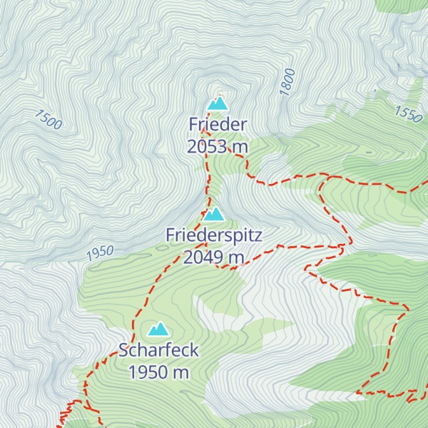 Map of Friederspitz
