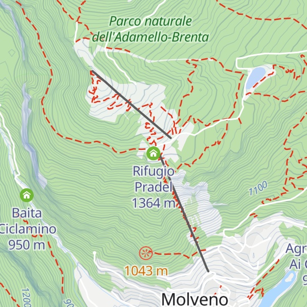 Map of Rifugio Pradel