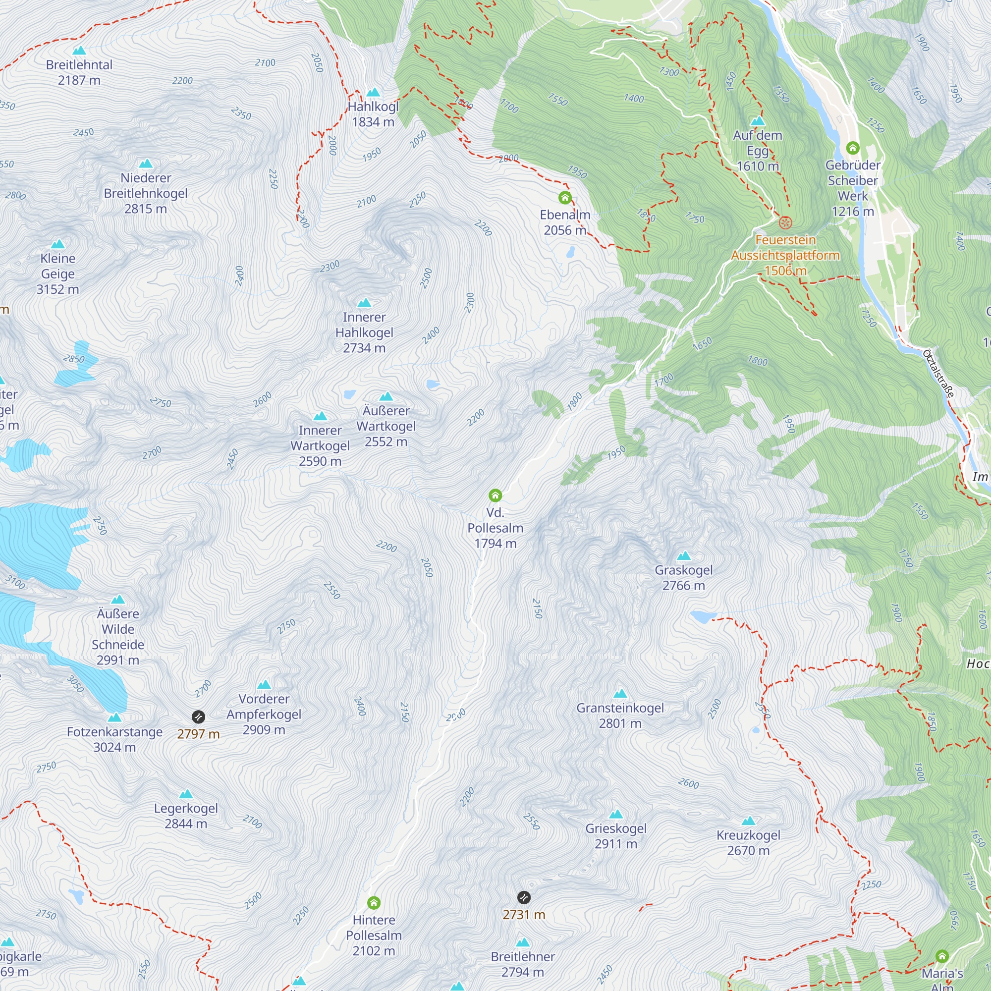 Vd. Pollesalm map