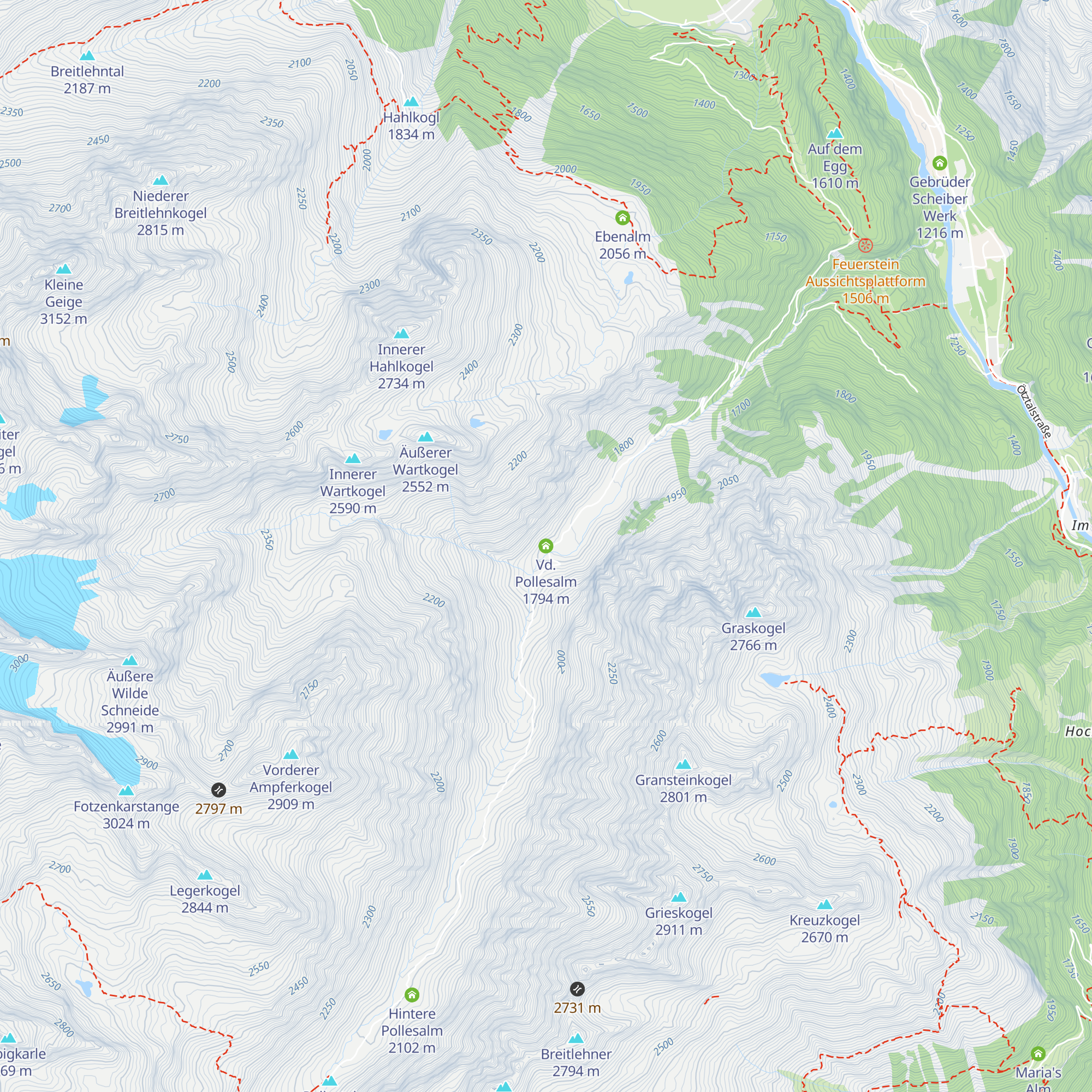 Vd. Pollesalm map