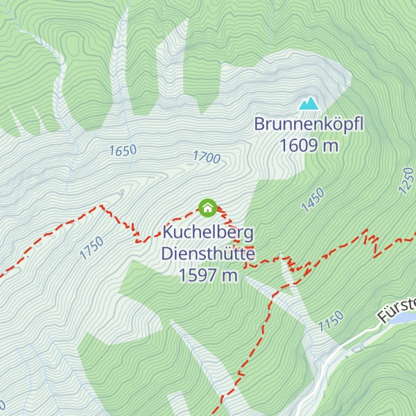 Map of Kuchelberg Diensthütte
