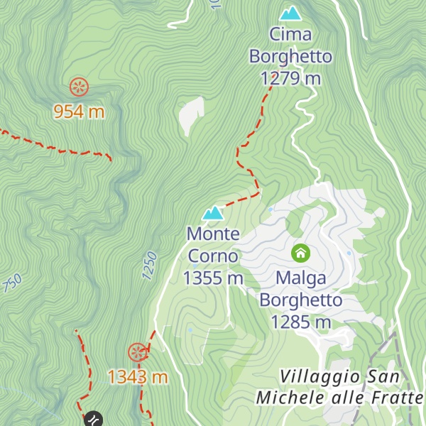Map of Monte Corno